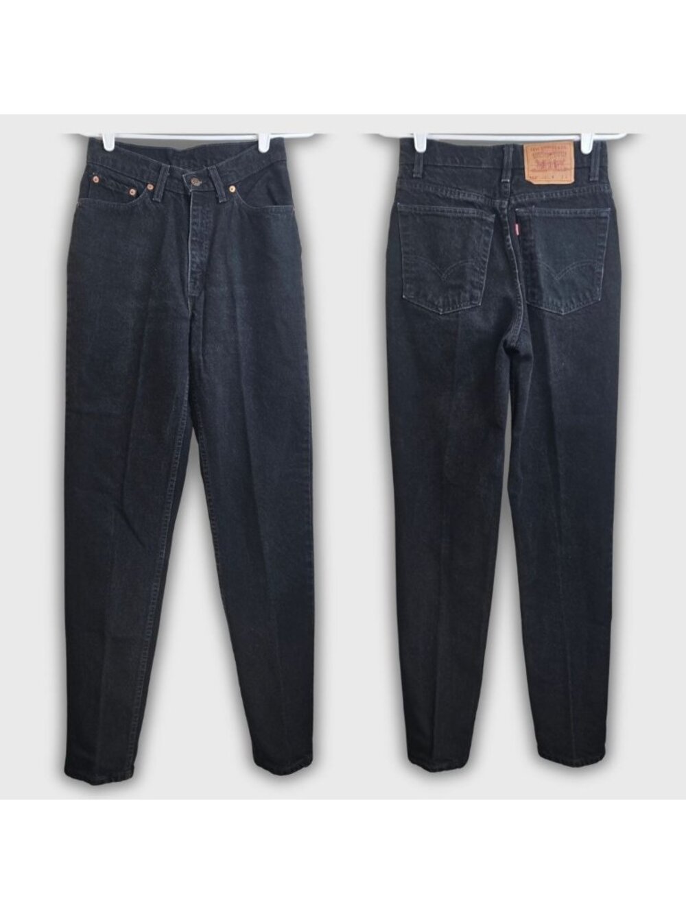 Levi's 512 Slim Fit Tapered Jeans 9 Long Faded Black Denim High RIse Y2K Grunge